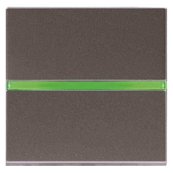 Одноклавишный переключатель с индикацией 2 модуля ABB Zenit, антрацит (N2202.5 AN)