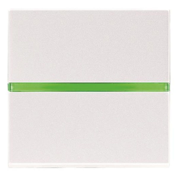 Одноклавишный переключатель с индикацией 2 модуля ABB Zenit, альпийский белый (N2202.5 BL)