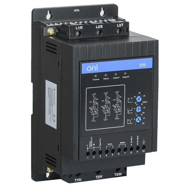 Устройство плавного пуска ONI (ИЭК) SFB 3Ф 380В 7,5кВт 15A Uупр 110-220В Modbus