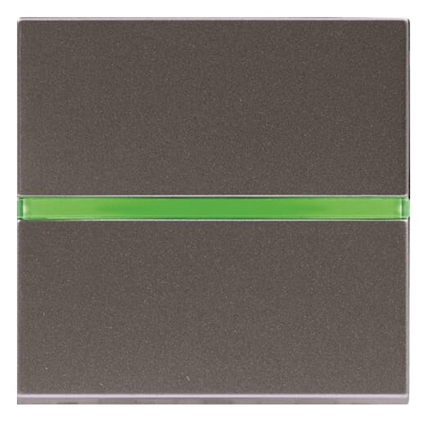 Одноклавишная кнопка с НО контактом и подсветкой 2 модуля ABB Zenit, антрацит (N2204.5 AN)