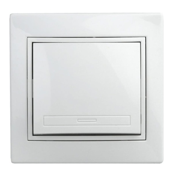 Выключатель Intro 10А 250В IP20 Plano, белый 1-101-01