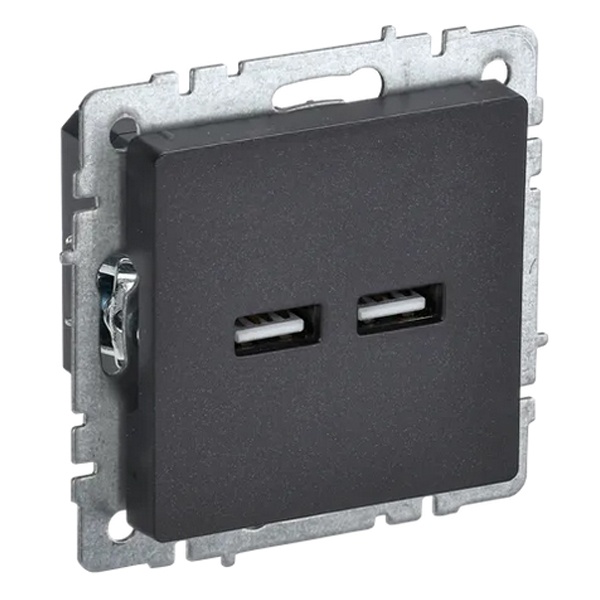 Зарядка ИЭК BRITE USB A+A 3,1А черный (РЮ10-1-БрЧ)