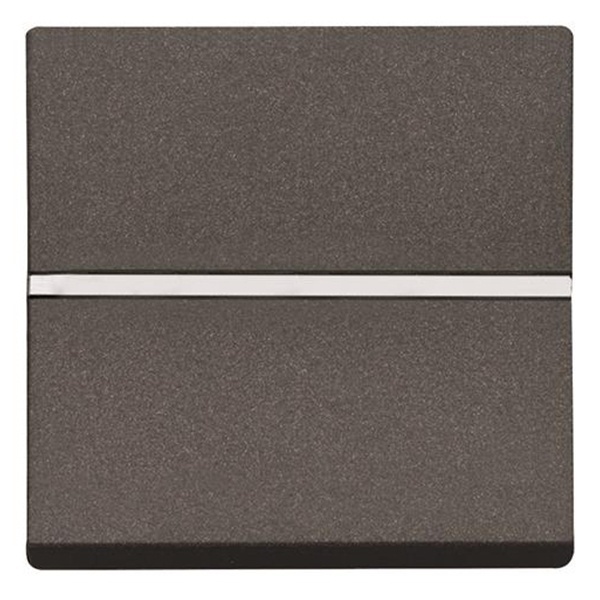 Одноклавишная кнопка с НО контактом 2 модуля ABB Zenit, антрацит (N2204.7 AN)