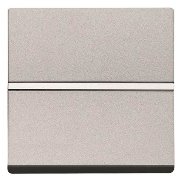 Одноклавишная кнопка с НО контактом 2 модуля ABB Zenit, серебристый (N2204.7 PL)