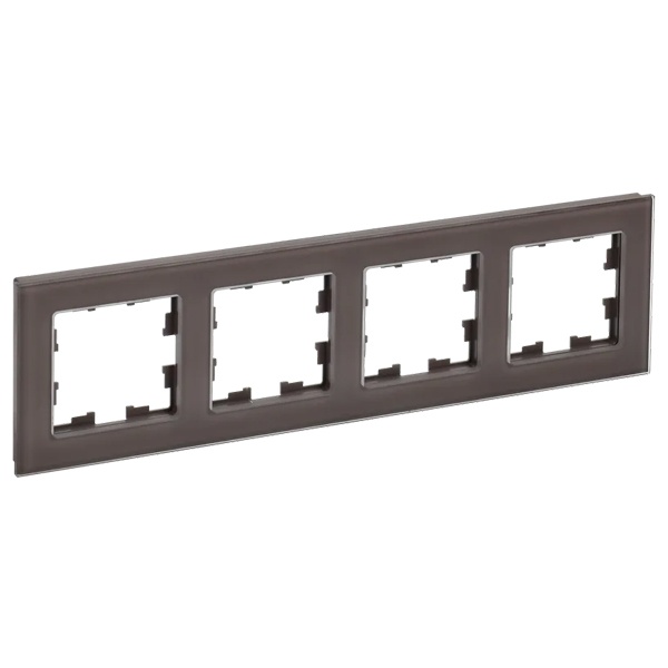 Рамка на 4 поста ИЭК BRITE стекло темная бронза (РУ-4-2-БрТБ)
