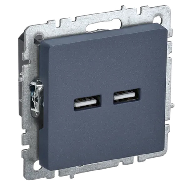 Зарядка ИЭК BRITE USB A+А 3,1А маренго ( РЮ10-1-БрМ)