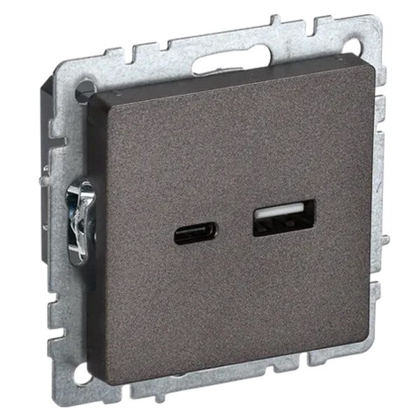 Зарядка ИЭК BRITE USB A+С 3,1А бронза (РЮ11-1-БрТБ)