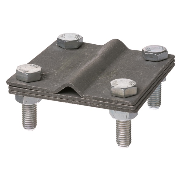 Зажим соединительный TDM на 4 болтах с контактной пластиной полоса 40х4/прут D6-10 мм, термодиффузия