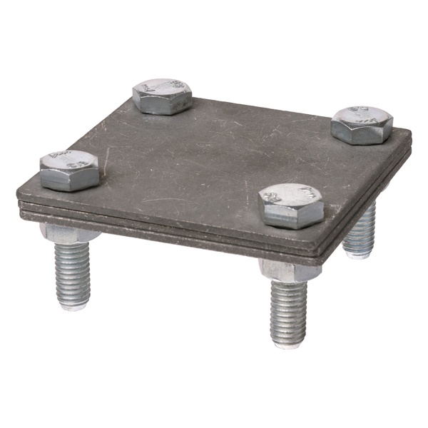 Зажим соединительный TDM 4-х болтовой полоса-полоса 40х4мм, термодиффузия