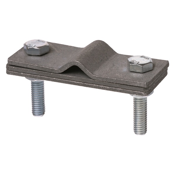 Зажим соединительный TDM на 2 болтах с контактной пластиной полоса 40х4 мм/прут D6-10 термодиффузия