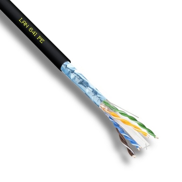Кабель витая пара Cavel экранированный LAN 641 PE F/UTP 4x2xAWG23/1 cat 6 PVC [500м] (провод для интернета)