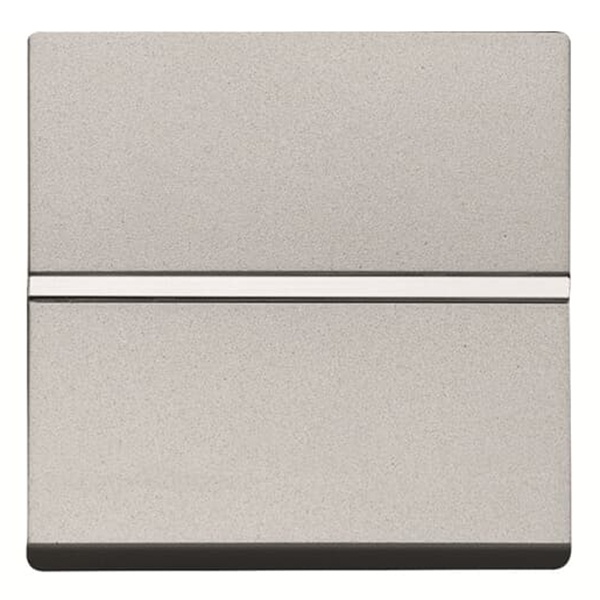 Одноклавишный перекрестный переключатель 2 модуля ABB Zenit, серебристый (N2210 PL)