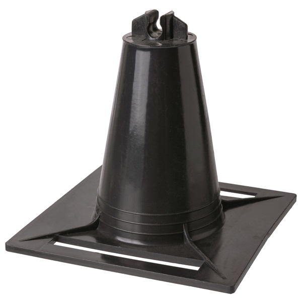 Держатель TDM для плоской кровли универс. 120х120х100 мм c 1 фиксатором для прута D8 мм, без бетона,