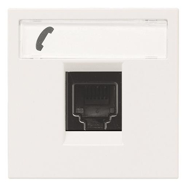 Розетка телефонная на 6 контактов 2 модуля тип RJ12 ABB Zenit, альпийский белый (N2217.6 BL)