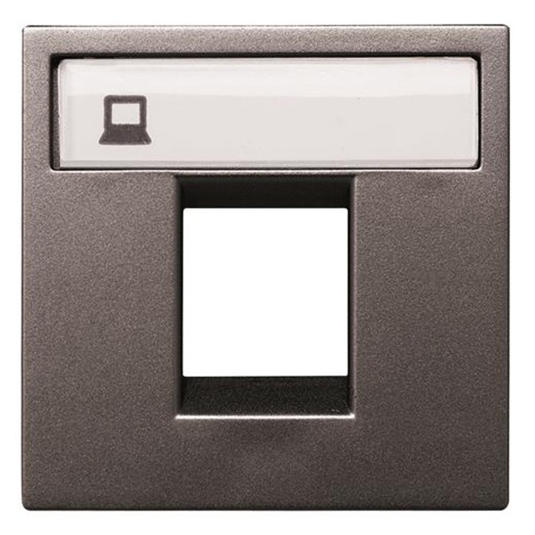 Накладка для 1-го суппорта/разъёма типа 2017... и/или 2018..., 2м ABB Zenit, антрацит (N2218.1 AN)