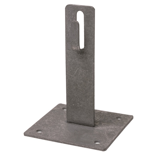 Держатель TDM для плоской кровли для прута D6-10 мм стал. крюк осн.100х100мм высота 100мм гор. цинк.