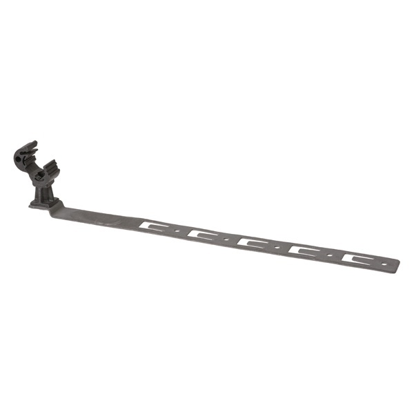 Держатель TDM угло под черепицу с монт. петлями и полим. фик.с защелкой для прута D8-10 мм осн.415мм