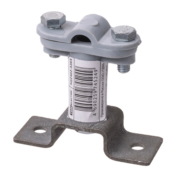 Держатель TDM для гориз. и верт.поверхностей полимерный двухболтовой высота 100мм для прута D6-10 мм