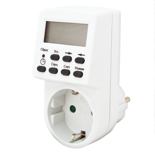 Таймер розеточный Народная ТРЭ-Н-01-1мин/7дн-10on/off-8А (недельный)