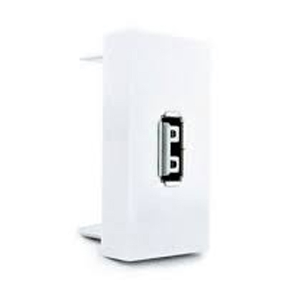 Розетка Экопласт USB на 1 модуль 45х22,5 LK45 белая (под пайку)