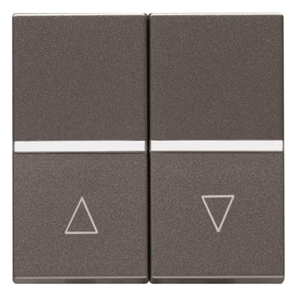 Выключатель жалюзи клавишный с фиксацией ABB 2 модуля Zenit, антрацит (N2244.1 AN)