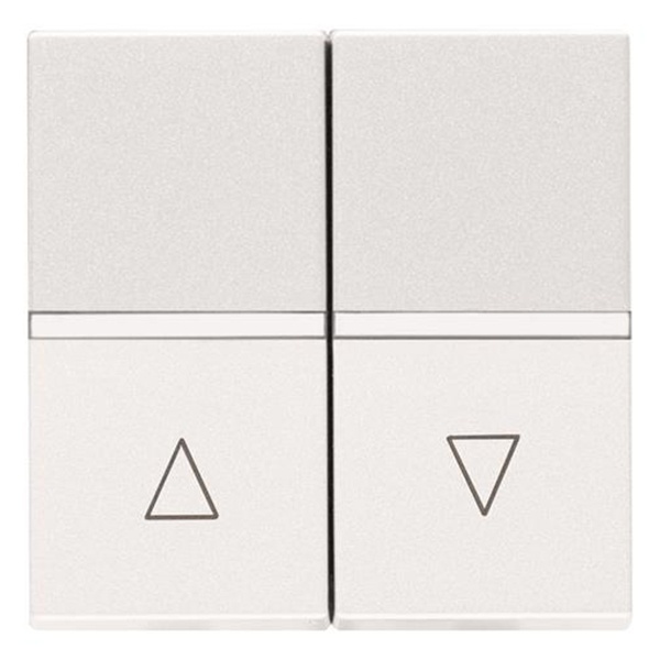 Выключатель жалюзи клавишный с фиксацией ABB 2 модуля Zenit, альпийский белый (N2244.1 BL)