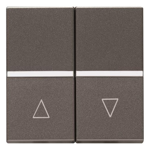 Выключатель жалюзи кнопочный без фиксации ABB 2 модуля Zenit, антрацит (N2244 AN)