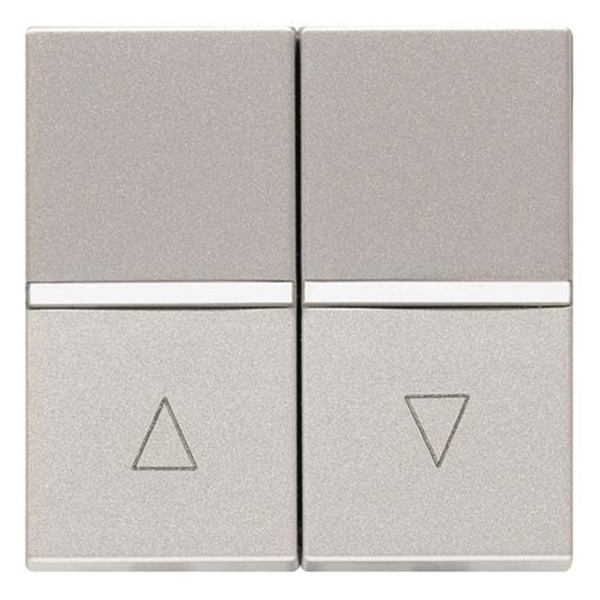 Выключатель жалюзи кнопочный без фиксации ABB 2 модуля Zenit, серебристый (N2244 PL)