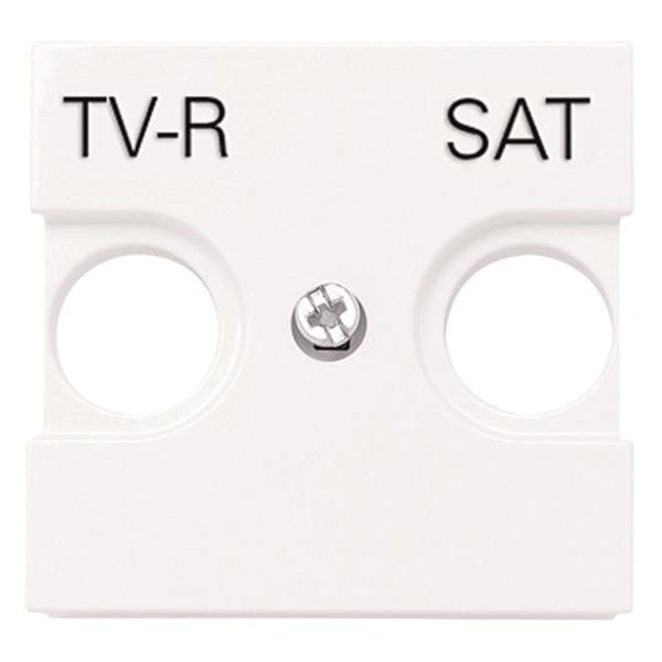 Накладка для TV-R-SAT розетки 2 модуля ABB Zenit, альпийский белый (N2250.1 BL)
