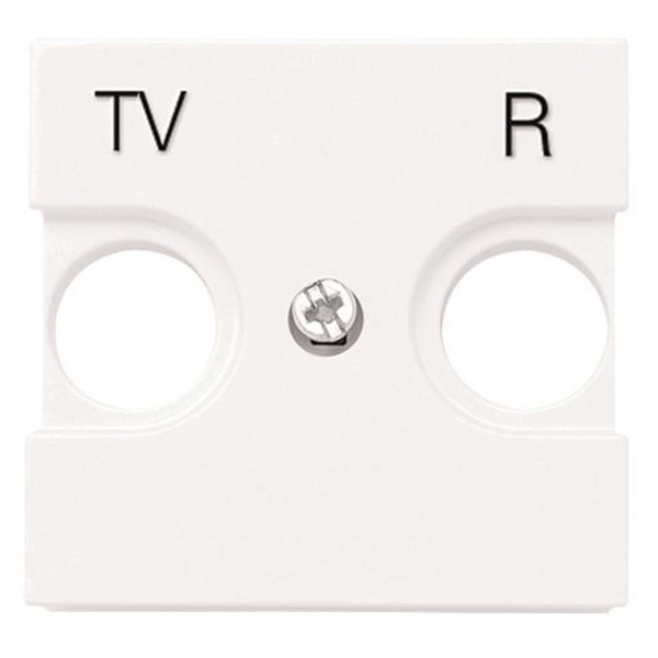 Накладка для TV-R розетки 2 модуля ABB Zenit, альпийский белый (N2250.8 BL)