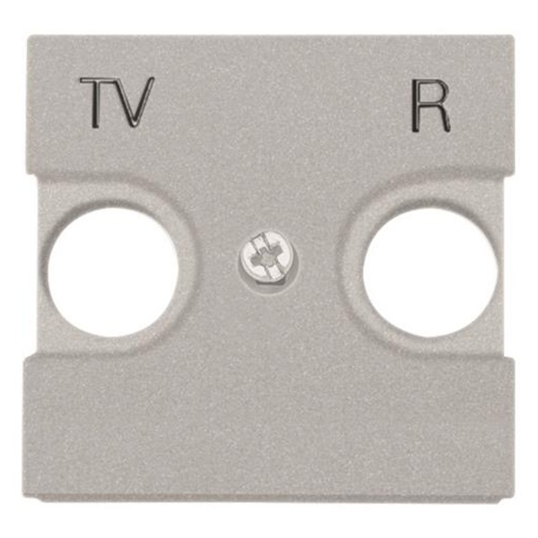 Накладка для TV-R розетки 2 модуля ABB Zenit, серебристый (N2250.8 PL)