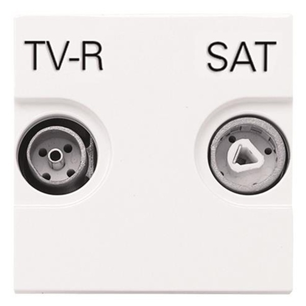 Розетка TV-R-SAT простая ABB Zenit, альпийский белый (N2251.3 BL)