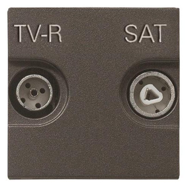 Розетка TV-R-SAT оконечная ABB Zenit, антрацит (N2251.7 AN)