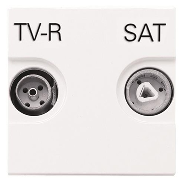 Розетка TV-R-SAT оконечная ABB Zenit, альпийский белый (N2251.7 BL)
