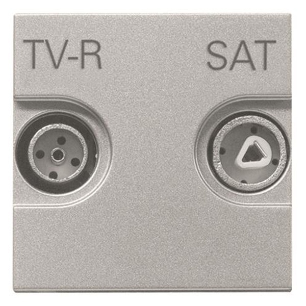 Розетка TV-R-SAT оконечная ABB Zenit, серебристый (N2251.7 PL)
