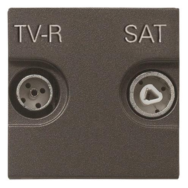 Розетка TV-R-SAT проходная ABB Zenit, антрацит (N2251.8 AN)