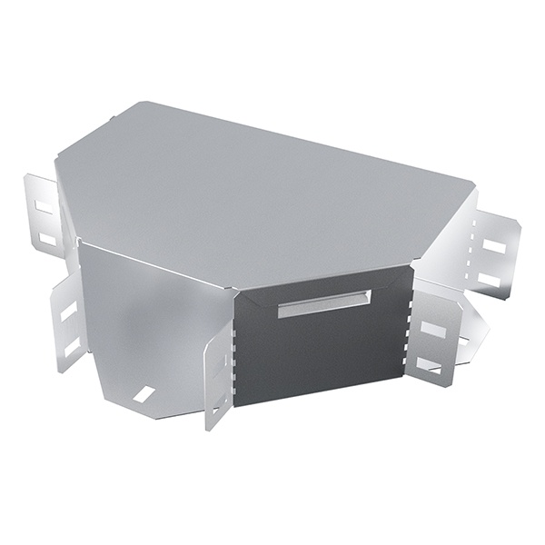 Ответвитель TDM Т-образный горизонтальный для кабельных лотков 80х100 мм