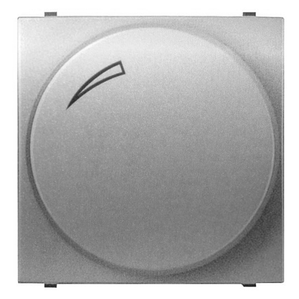 Светорегулятор электронный поворотный 60-500 Вт 2 модуля ABB Zenit, серебристый (N2260.2 PL)