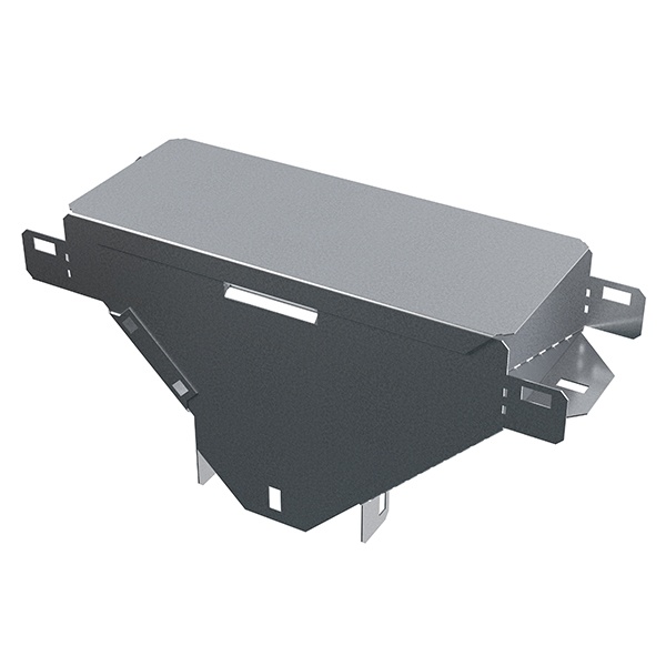 Ответвитель TDM Т-образный вертикальный вниз боковой для кабельных лотков 100х200 мм