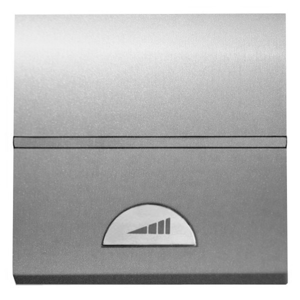 Светорегулятор электронный клавишный 40-450 Вт 2 модуля ABB Zenit, серебристый (N2260 PL)