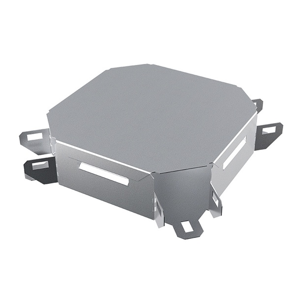 Ответвитель TDM крестообразный для кабельных лотков 50х50 мм