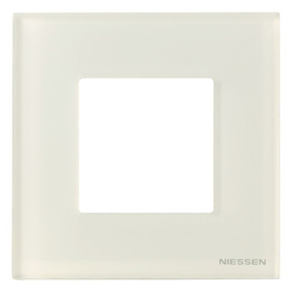 Рамка 1-постовая, 2-модульная, серия Zenit, стекло белое (N2271 CB)