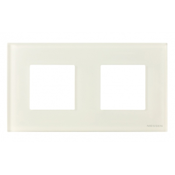 Рамка 2-постовая, серия Zenit, стекло белое (N2272 CB)