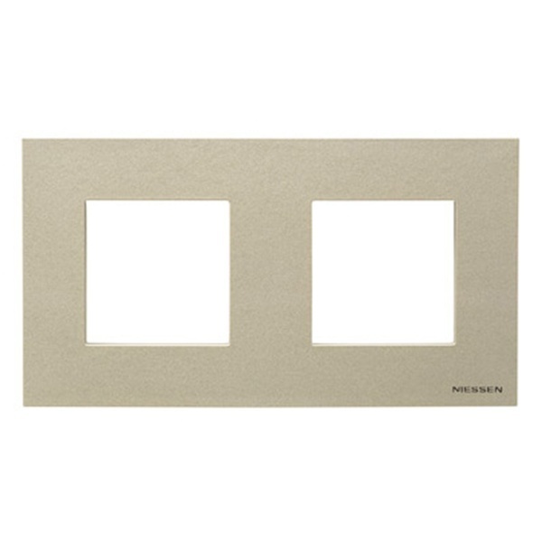 Рамка 2-постовая, серия Zenit, шампань (N2272 CV)