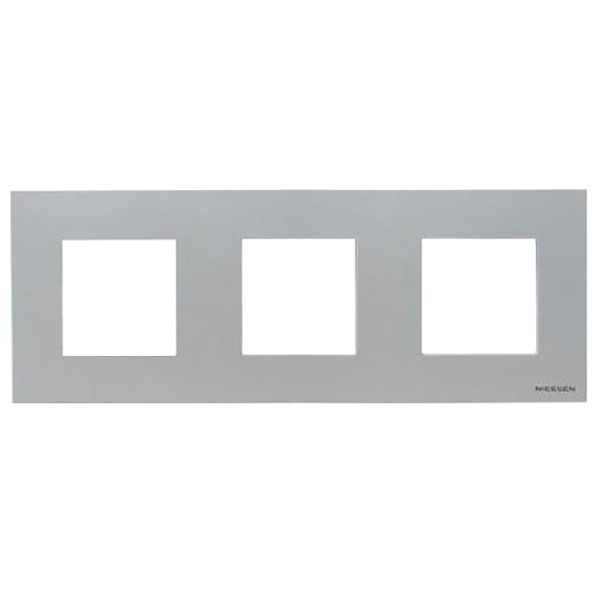 Рамка 3-постовая, серия Zenit, серебристый (N2273 PL)