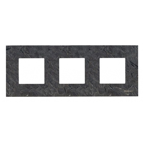 Рамка 3-постовая, серия Zenit, натуральный сланец (N2273 PZ)