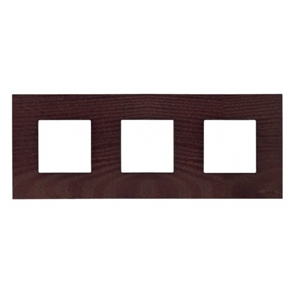 Рамка 3-постовая, серия Zenit, натуральное венге (N2273 WG)