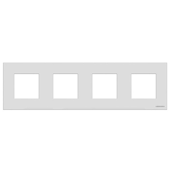 Рамка 4-постовая, серия Zenit, стекло белое (N2274 CB)