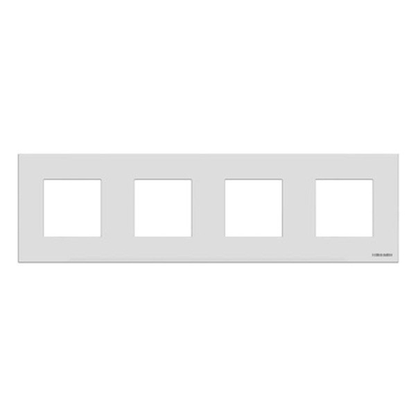 Рамка 4-постовая, серия Zenit, серебристый (N2274 PL)