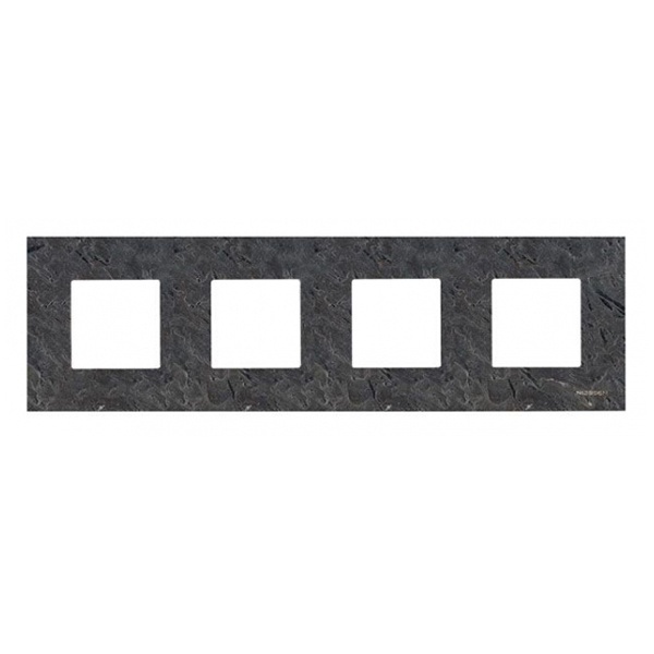 Рамка 4-постовая, серия Zenit, натуральный сланец (N2274 PZ)